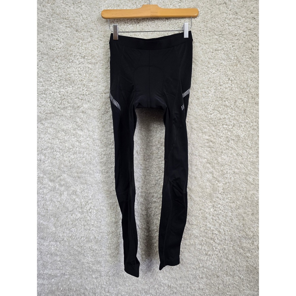RION Cycling Tights Men RI-PAD Padded Bike Pants Black Reflective Zipper Ankle‎